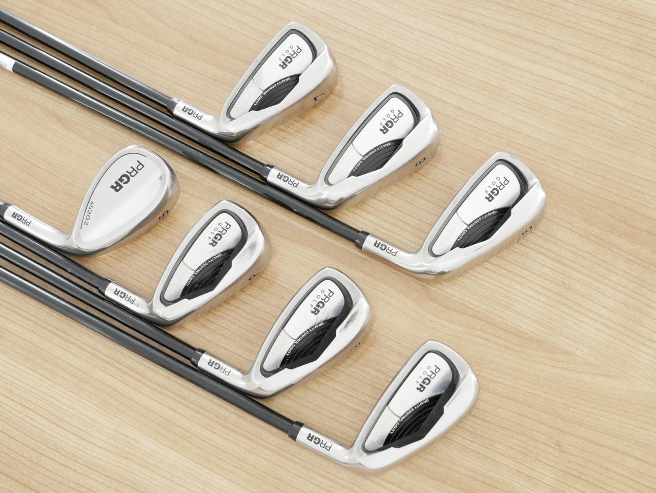 Iron set : PRGR : ชุดเหล็ก PRGR AS302 (ใบใหญ่ ตีง่าย) มีเหล็ก 5-Pw,Sw (7 ชิ้น) ก้านกราไฟต์ Flex R