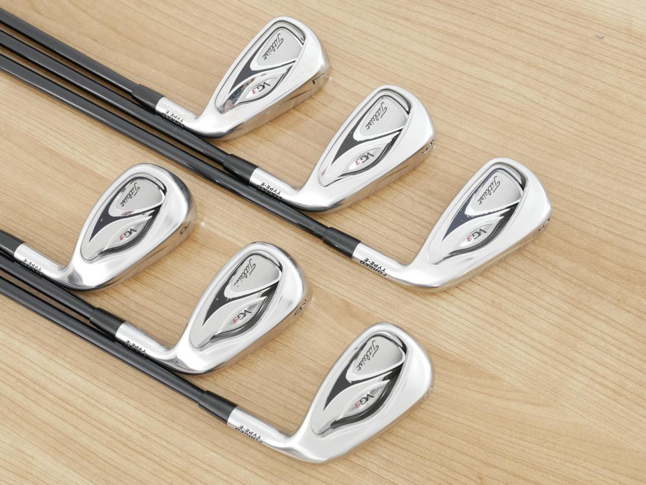 Iron set : Titleist : ชุดเหล็ก Titleist VG3 Type E Forged (Japan Spec. ตีง่ายและไกลมากๆ) มีเหล็ก 5-Pw (6 ชิ้น) ก้านกราไฟต์ Mitsubishi Rayon VG i60 Flex R