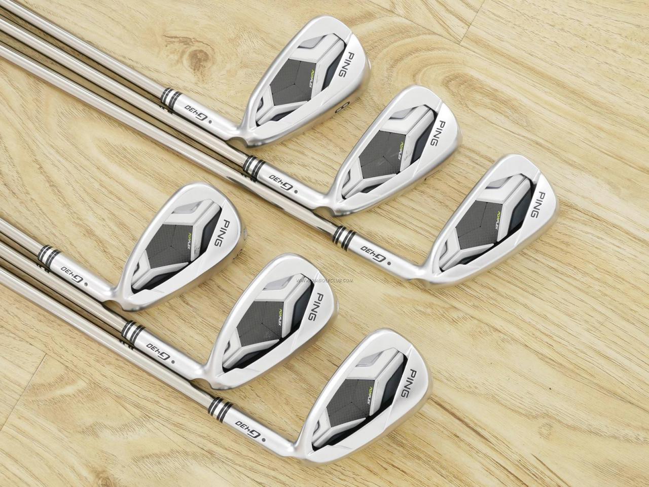 Iron set : Ping : ชุดเหล็ก Ping G430 (รุ่นล่าสุด ออกปี 2022 Japan Spec. ใบใหญ่ ง่าย ไกล) มีเหล็ก 6-W,45 (6 ชิ้น) ก้านกราไฟต์ Ping Tour 2.0 85 Flex S