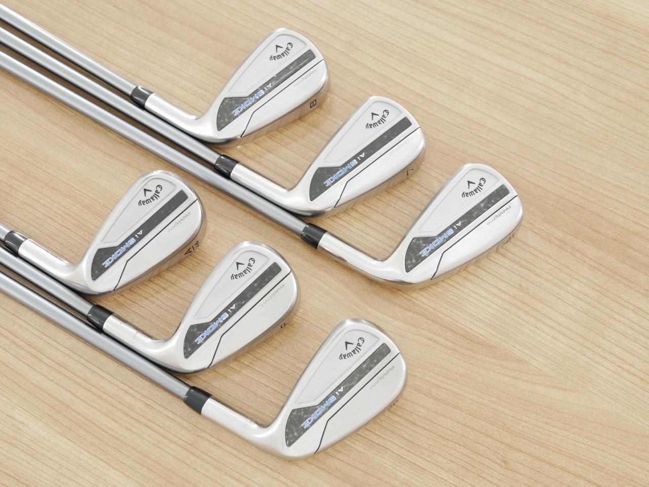 Iron set : Callaway : ชุดเหล็ก Callaway Paradym Ai Smoke (ออกปี 2024 ตีง่ายมาก ไกล Japan Spec.) มีเหล็ก 6-Pw,Aw (6 ชิ้น) ก้านกราไฟต์ Fujikura MC 70 Flex S