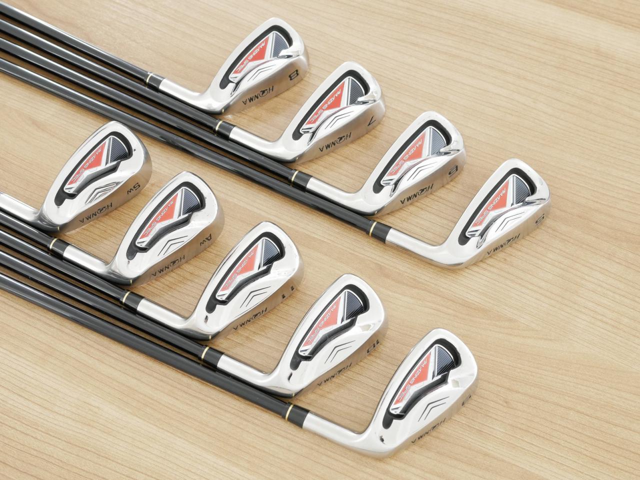 Iron set : Honma : ชุดเหล็ก Honma AMAZING Spec II (หน้าเด้ง โกงองศาสุดๆ ไกลที่สุด) มีเหล็ก 5-11,Aw,Sw (9 ชิ้น ระยะเทียบเท่า 4-Pw,Aw,Sw) ก้าน AMAZING SPEC Feather & Feather FLex R