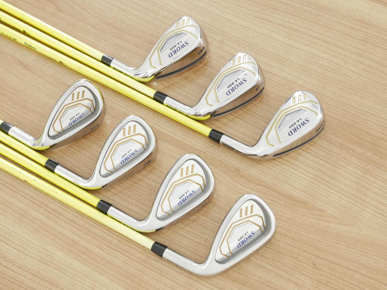 Iron set : Katana : ชุดเหล็ก Katana Sword LX-880 (เหล็กยาวเป็น Utility ตีง่าย) มีเหล็ก 6-Pw,Aw,Sw (7 ชิ้น) ก้านกราไฟต์ Fujikura Speeder Five Flex R