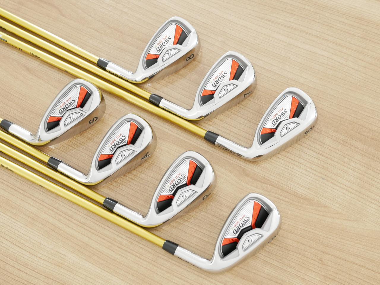 Iron set : Katana : ชุดเหล็ก Katana Sword ATC-589a (หน้าเด้ง) มีเหล็ก 6-Pw,Aw,Sw (7 ชิ้น) ก้านกราไฟต์ Fujikura Speeder 589 Flex R