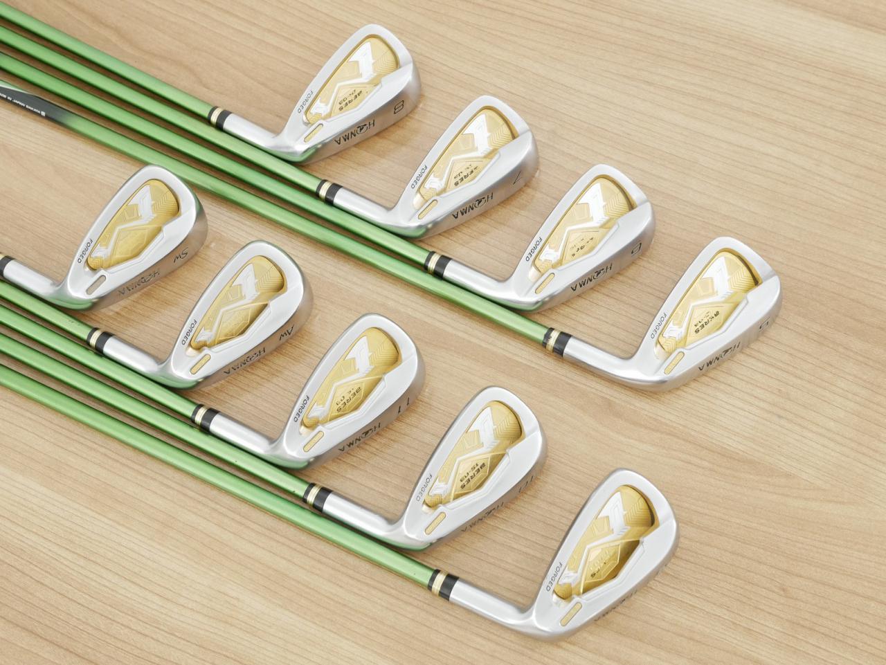 Iron set : Honma : **ก้าน 3 ดาว** ชุดเหล็ก Honma Beres IS-03 (หน้าเด้ง Forged) มีเหล็ก 5-11,Aw,Sw (9 ชิ้น เทียบเท่า 4-Pw,Aw,Sw) ก้าน ARMRQ 8 (45) Flex R (3 ดาว)