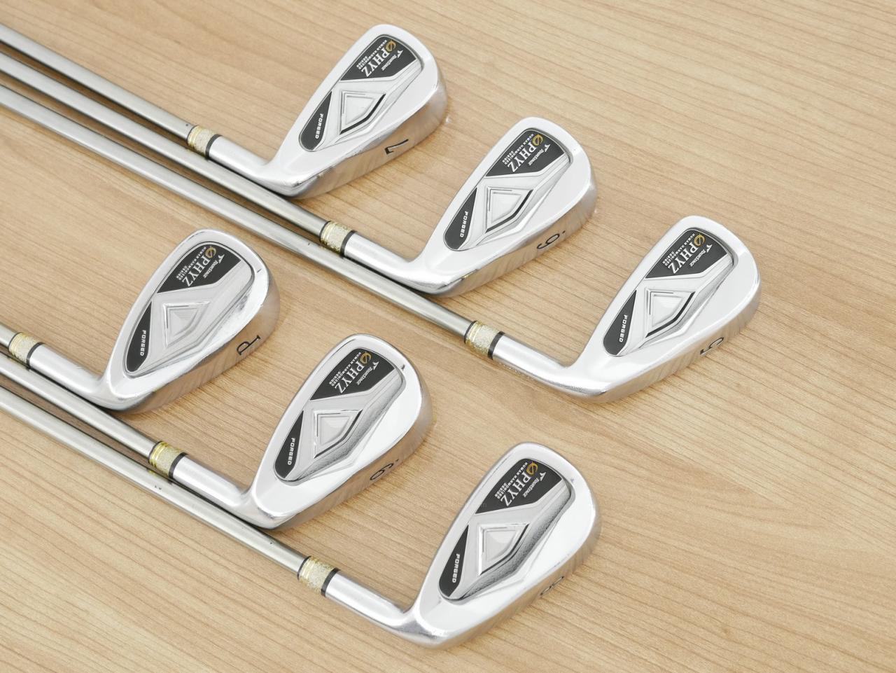 Iron set : Tourstage : ชุดเหล็ก Tourstage PHYZ Forged (ซีรี่ย์ท๊อป นุ่มไกล) มีเหล็ก 5-Pw (6 ชิ้น) ก้านกราไฟต์ FSP Winbird BIG TRAJECTORY CD50 Flex R