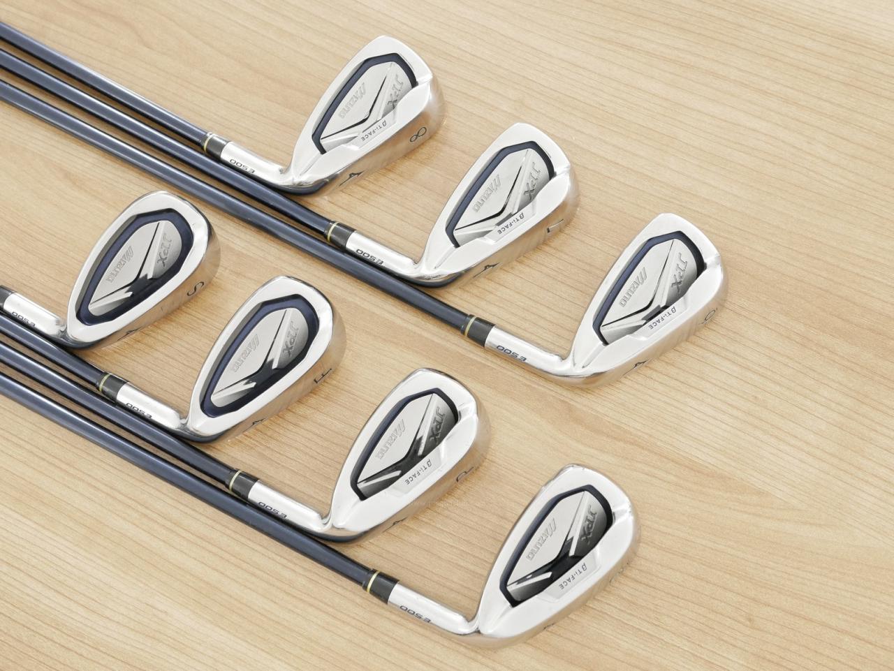 Iron set : Mizuno : ชุดเหล็ก Mizuno JPX E500 Ti-Face มีเหล็ก 6-Pw,Aw,Sw (7 ชิ้น) ก้านกราไฟต์ Flex R