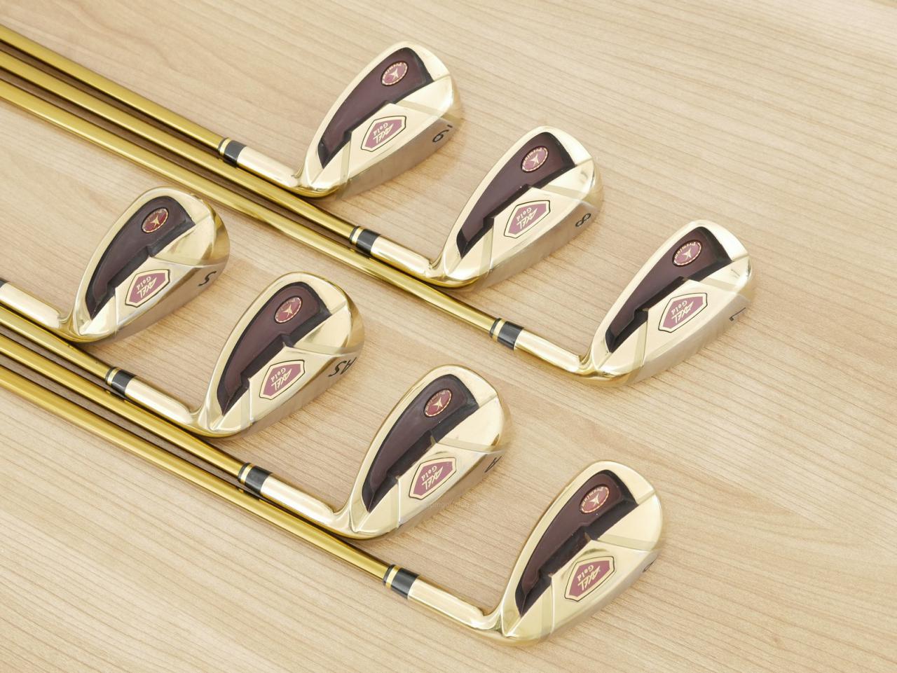 Iron set : Tsuruya : ชุดเหล็ก Tsuruya AXEL Gold Premium II (รุ่นปี 2017 ของใหม่ 6 หมื่นกว่าบาท หน้าเด้งสุดๆ ไกลสุดๆๆ) มีเหล็ก 7-Pw,Aw,As,Sw (7 ชิ้น ครบเซ็ต) ก้านกราไฟต์ Flex R