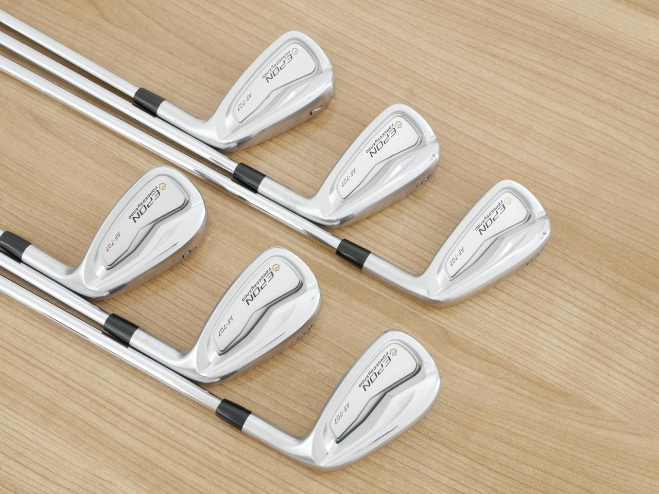 Iron set : Epon : ชุดเหล็ก EPON AF-707 Forged (รุ่นล่าสุด ปี 2024 ใบใหญ่ ตีง่าย ไกล) มีเหล็ก 5-Pw (6 ชิ้น) ก้านเหล็ก NS Pro 750 NEO Flex R