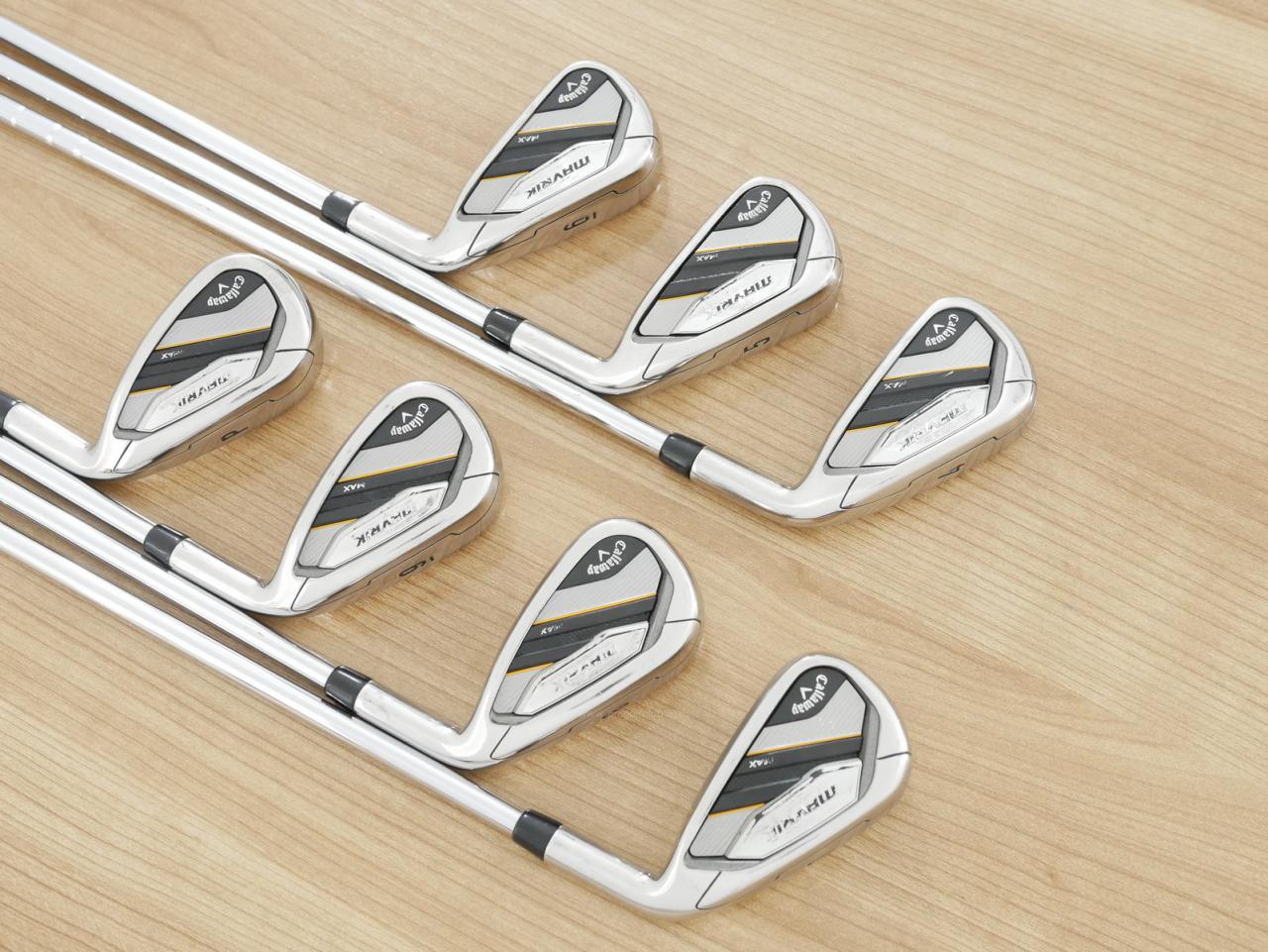 Iron set : Callaway : ชุดเหล็ก Callaway Mavrik MAX (ออกปี 2020 ตีง่าย ไกลมากๆ) มีเหล็ก 4-Pw (7 ชิ้น) ก้านเหล็ก KBS MAX 80 Flex R