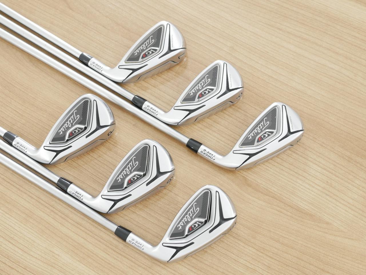 Iron set : Titleist : ชุดเหล็ก Titleist VG3 Type D Forged (รุ่นปี 2019 Japan Spec. ตีง่ายและไกลที่สุดของ Titleist) มีเหล็ก 5-Pw (6 ชิ้น) ก้านกราไฟต์ Mitsubishi VGI Flex R