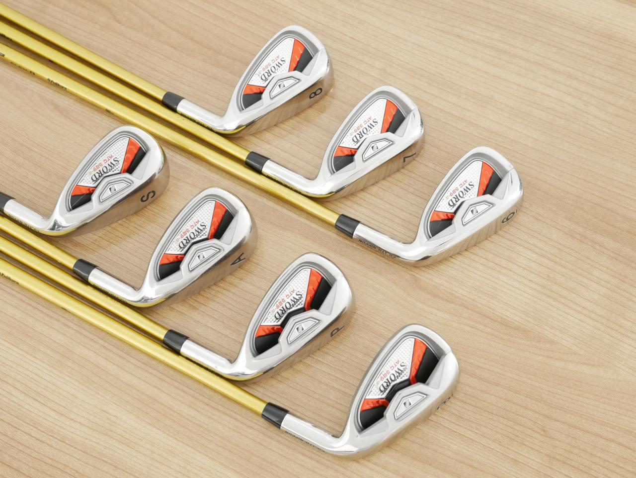 Iron set : Katana : ชุดเหล็ก Katana Sword ATC-589a (หน้าเด้ง) มีเหล็ก 6-Pw,Aw,Sw (7 ชิ้น) ก้านกราไฟต์ Fujikura Speeder 589 Flex R