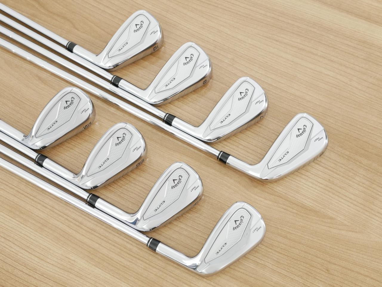Iron set : Callaway : ชุดเหล็ก Callaway ELYTE Max Fast (ออกปี 2025 ตีง่ายมาก ไกล Japan Spec.) มีเหล็ก 6-Pw,Aw,Gw,Sw (8 ชิ้น) ก้านเหล็ก NS Pro ZELOS 7 Flex S