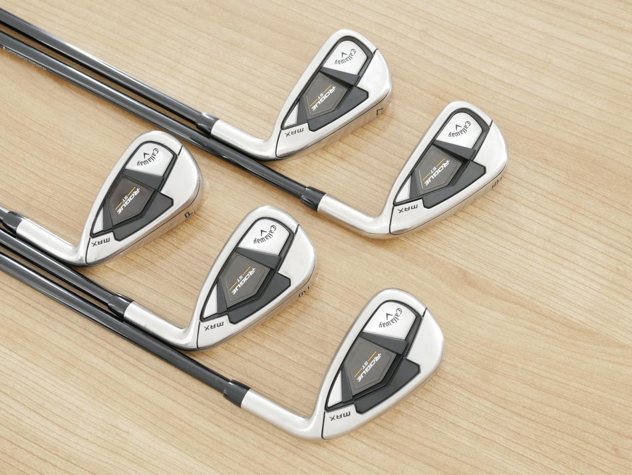 Iron set : Callaway : ชุดเหล็ก Callaway Rogue ST Max (ออกปี 2022 ตีง่าย ไกลมาก) มีเหล็ก 6-Pw (5 ชิ้น) ก้านกราไฟต์ Mitsubishi TENSEI CR 55 Flex R