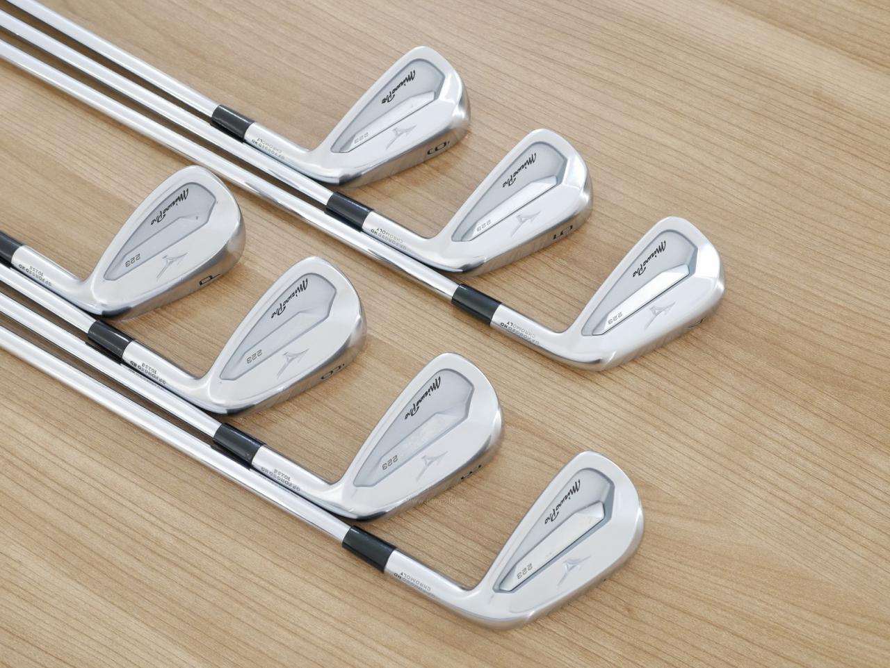 Iron set : Mizuno : ชุดเหล็ก Mizuno Pro 223 Forged (รุ่นปี 2023 นุ่มมาก แน่น คมมากๆ) มีเหล็ก 4-Pw (7 ชิ้น) ก้านเหล็ก NS Pro ZELOS 8 Flex R