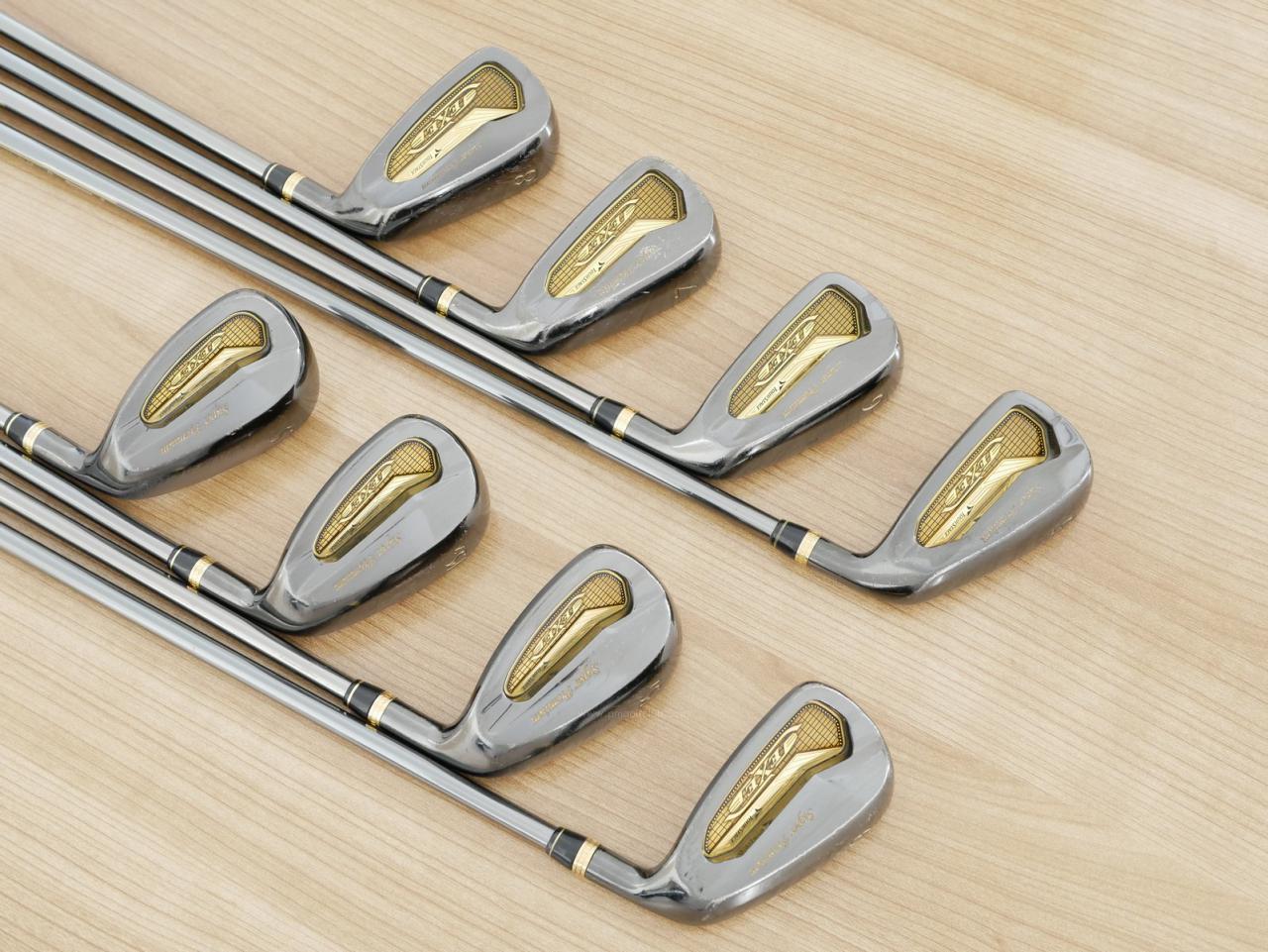 Iron set : Tourstage : ชุดเหล็ก Tourstage EXE Super Premium (ตัวท้อปสุด หน้าเด้ง) มีเหล็ก 5-Pw,Aw,Sw (8 ชิ้น) ก้านกราไฟต์ Flex R