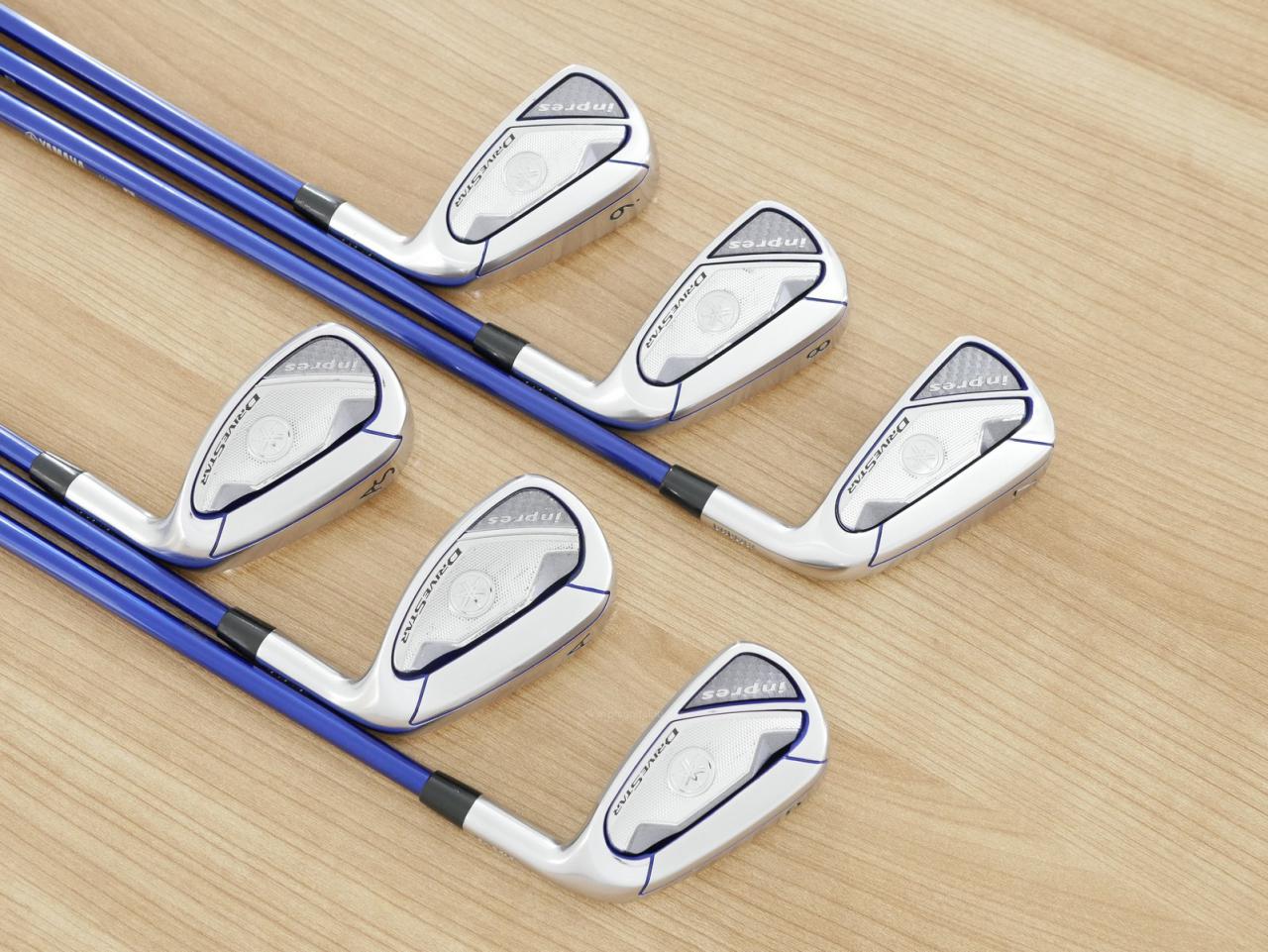 Iron set : Yamaha : ชุดเหล็ก Yamaha Inpres DriveStar (ออกปี 2023 ตีไกลที่สุด ไกลกว่าเหล็กทั่วไป 2 เบอร์ หน้าเด้งมากๆ) มีเหล็ก 7-Pw,Aw,As (6 ชิ้น) ก้านกราไฟต์ Fujikura Speeder NX M423i Flex R