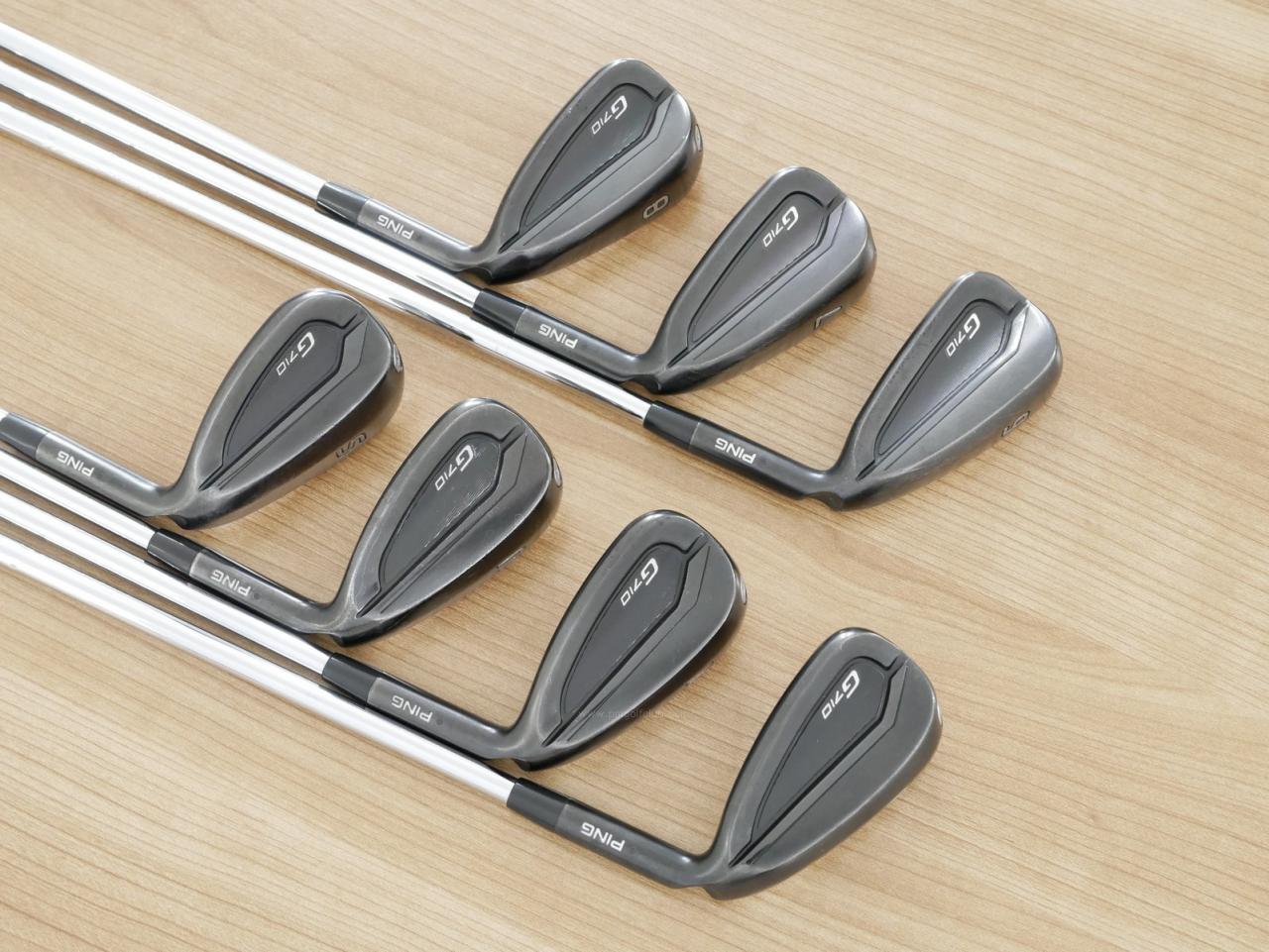 Iron set : Ping : ชุดเหล็ก Ping G710 (ปี 2021 Japan Spec. ใบใหญ่ ง่ายที่สุด ไกลที่สุดของ Ping) มีเหล็ก 6-Pw,Aw,Sw (7 ชิ้น)  ก้านเหล็ก NS Pro 950 NEO Flex R