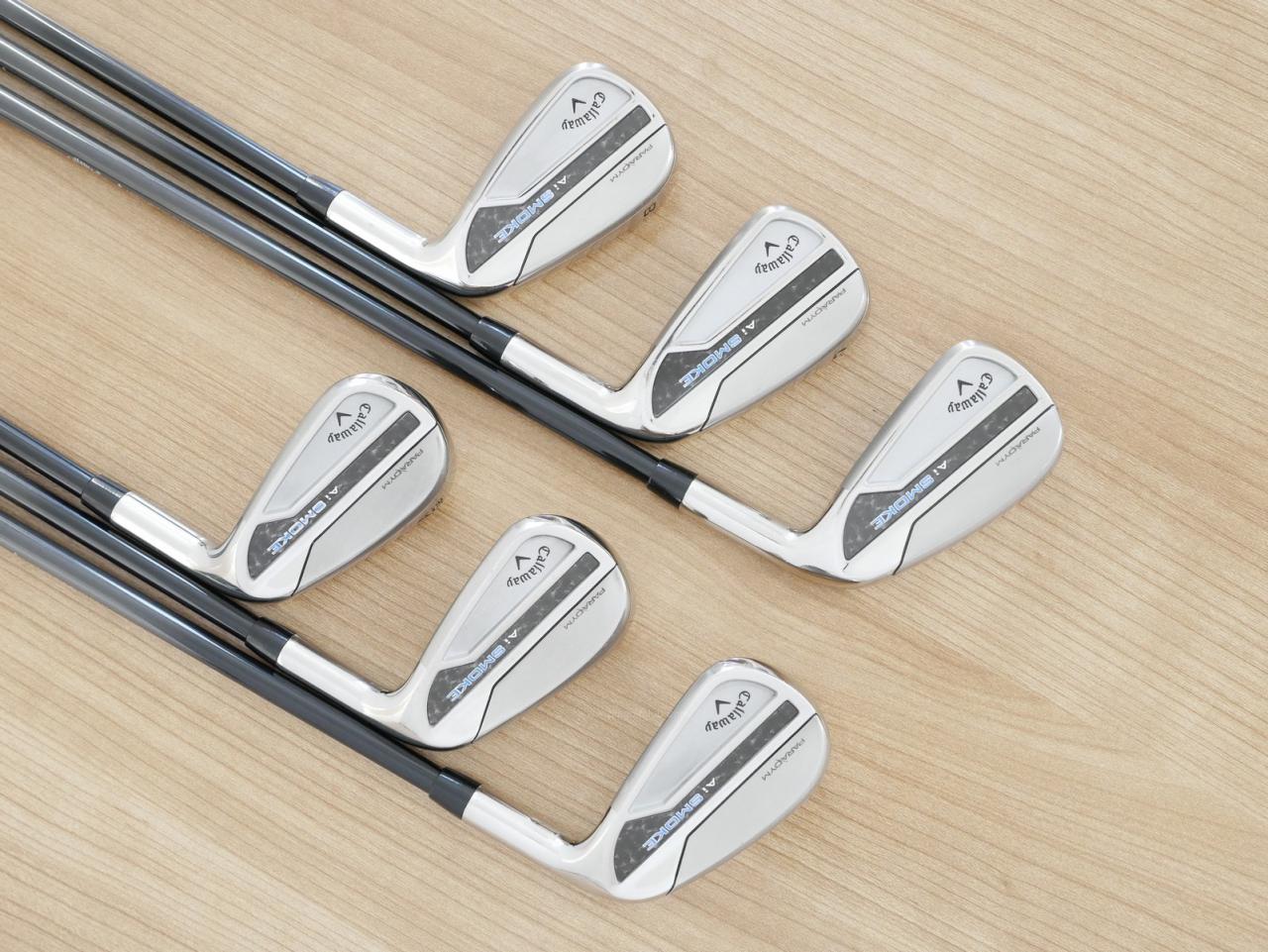 Iron set : Callaway : ชุดเหล็ก Callaway Paradym Ai Smoke (ออกปี 2024 ตีง่ายมาก ไกล Japan Spec.) มีเหล็ก 6-Pw,Aw (6 ชิ้น) ก้านกราไฟต์ Fujikura TENSEI 50 Flex R