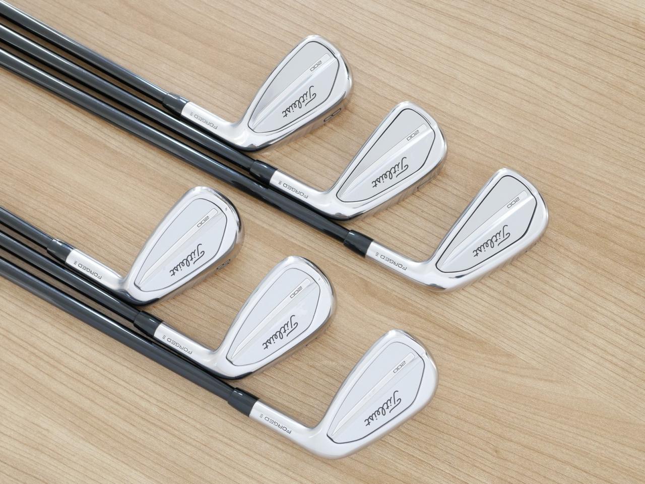 Iron set : Titleist : ชุดเหล็ก Titleist T200 Forged (รุ่นล่าสุด ออกปี 2023 Japan Spec) มีเหล็ก 6-Pw,48 (6 ชิ้น) ก้านกราไฟต์ Mitsubishi TENSEI AM2 Flex S