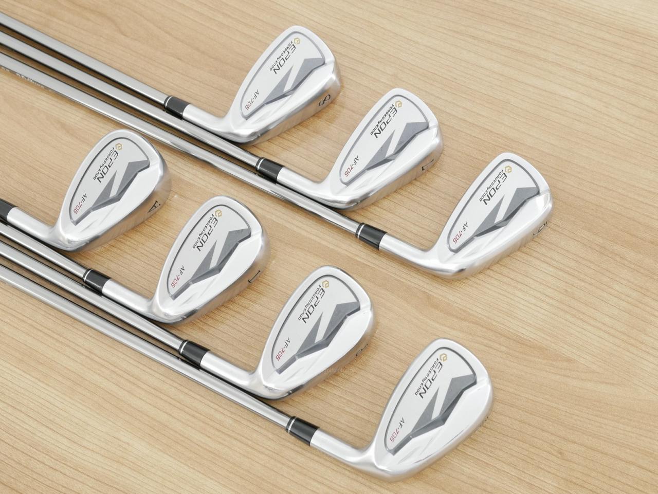 Iron set : Epon : ชุดเหล็ก EPON AF-706 Forged (ออกปี 2021 ใบใหญ่ ตีง่าย ไกล) มีเหล็ก 6-Pw,Tw,Aw (7 ชิ้น) สุดยอดก้าน Fujikura Diamond Speeder 6 Flex S