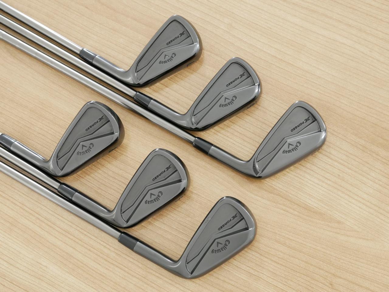 Iron set : Callaway : ชุดเหล็ก Callaway X Forged Black (ออกปี 2024 นุ่ม แน่น หล่อมาก) มีเหล็ก 5-Pw (6 ชิ้น) ก้านเหล็ก NS Pro Modus 105 Flex S