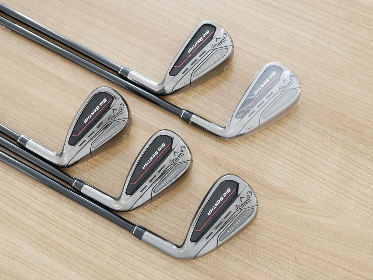 Iron set : Callaway : ชุดเหล็ก Callaway Big Bertha (รุ่นล่าสุด ปี 2023 ตีง่ายที่สุดของ Callaway) มีเหล็ก 6-Pw (5 ชิ้น) ก้านกราไฟต์ Fujikura Speeder NX Flex R