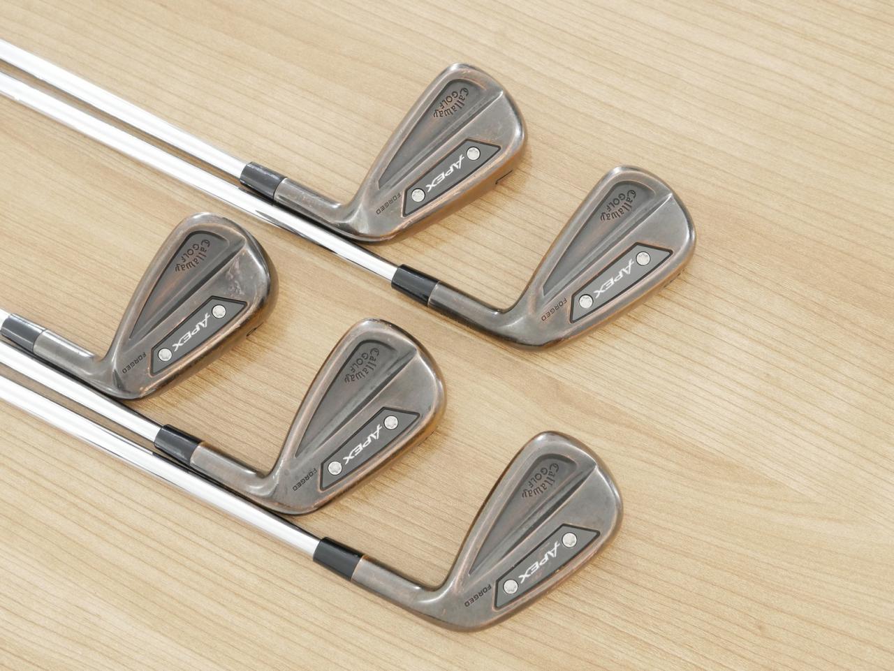 Iron set : Callaway : ชุดเหล็ก Callaway APEX Ai300 Brushed Copper Forged (Limited Edition หายากมากๆ ออกปี 2024) มีเหล็ก 6-Pw (5 ชิ้น) ก้านเหล็ก NS Pro 950 NEO Flex S