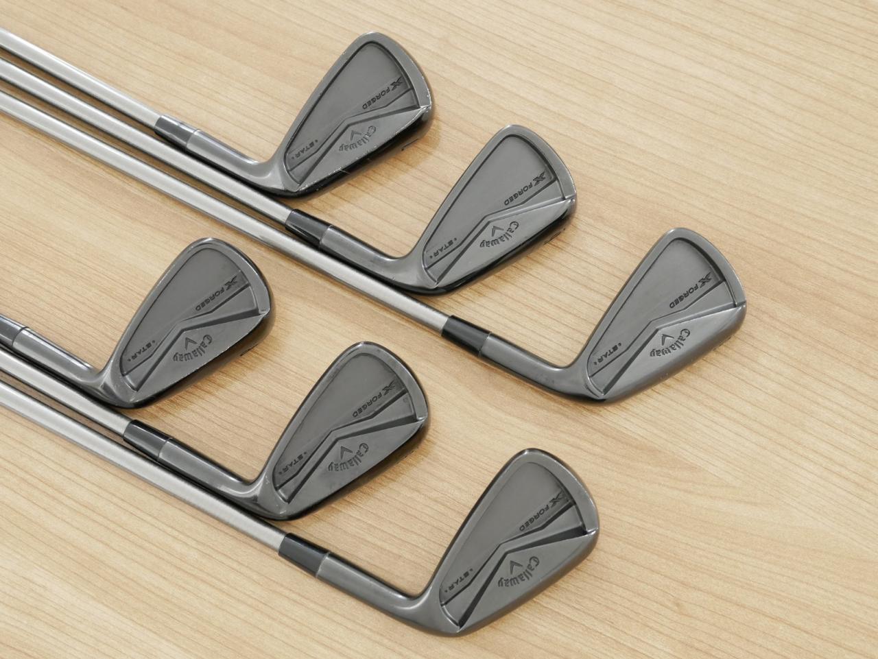 Iron set : Callaway : ชุดเหล็ก Callaway X Forged Star Black Limited (ออกปี 2024 หายากมากๆ) มีเหล็ก 5-Pw (6 ชิ้น) ก้าน Steelfiber i110CW Flex S 