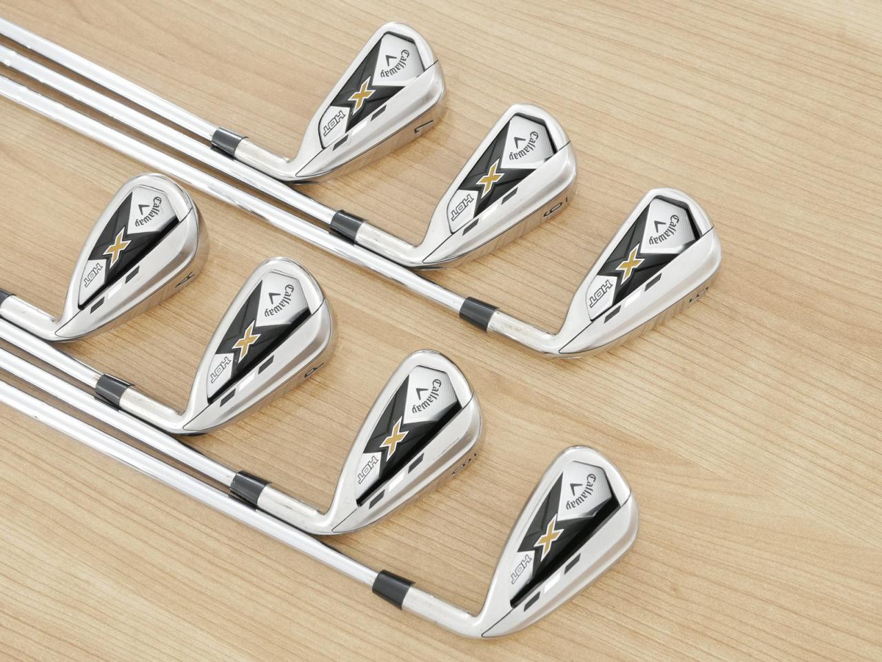 Iron set : Callaway : ชุดเหล็ก Callaway X Hot มีเหล็ก 5-Pw,Aw (7 ชิ้น) ก้านเหล็ก Flex S