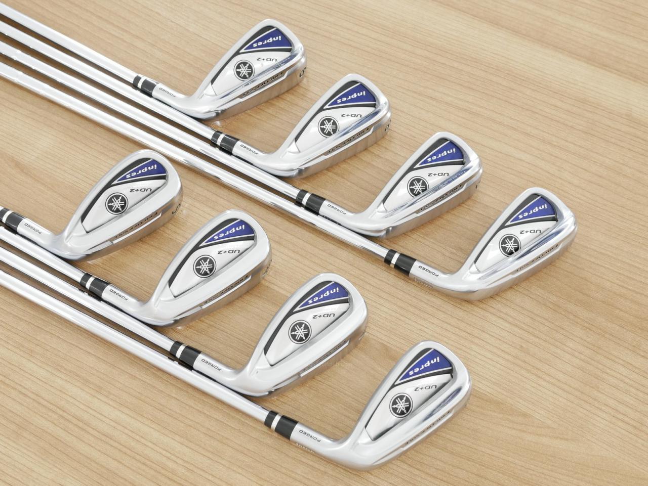 Iron set : Yamaha : ชุดเหล็ก Yamaha Inpres UD+2 (ออกปี 2019 ตีไกลที่สุด ไกลกว่าเหล็กทั่วไป 2 เบอร์ หน้าเด้ง COR 0.822) มีเหล็ก 6-Pw,Aw,As,Sw (8 ชิ้น) ก้านเหล็ก NS Pro Zelos 7 Flex S