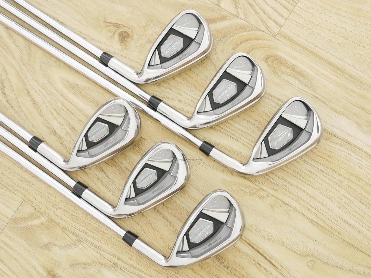 Iron set : Callaway : ชุดเหล็ก Callaway Rogue Star CF18 (ออกปี 2018 ตีง่าย ไกลมากๆ) มีเหล็ก 6-Pw,Aw (6 ชิ้น) ก้านเหล็ก NS Pro ZELOS 7 Flex S