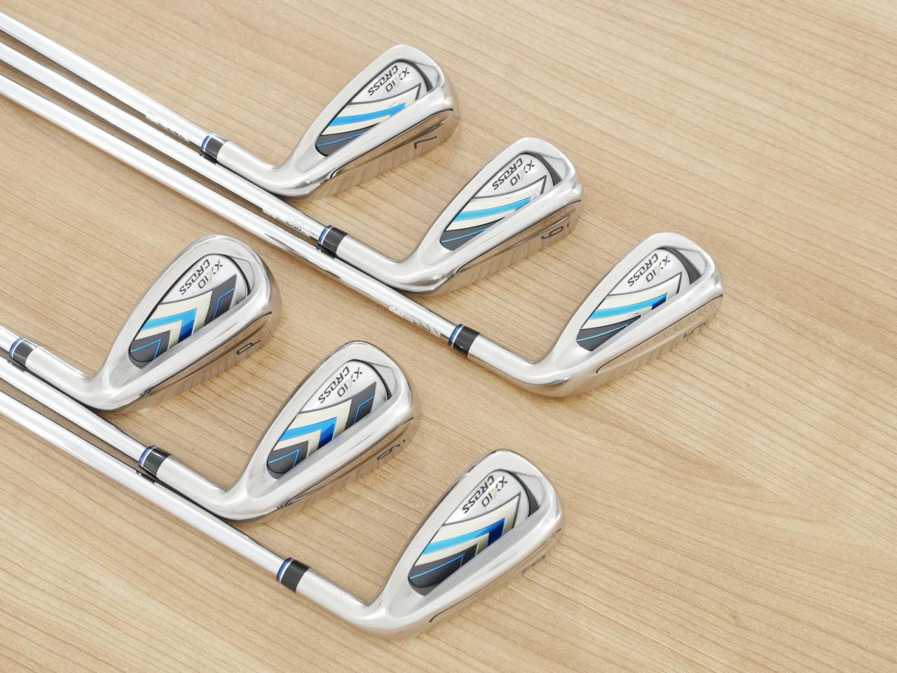 Iron set : XXIO : ชุดเหล็ก XXIO Cross 2 (ออกปี 2021 ตีไกลที่สุดของที่สุดจาก XXIO หน้าเด้งสุดๆ) มีเหล็ก 5-Pw (6 ชิ้น ตีไกลกว่าปกติ 2 เบอร์) ก้านเหล็ก NS Pro 860 DST Flex R