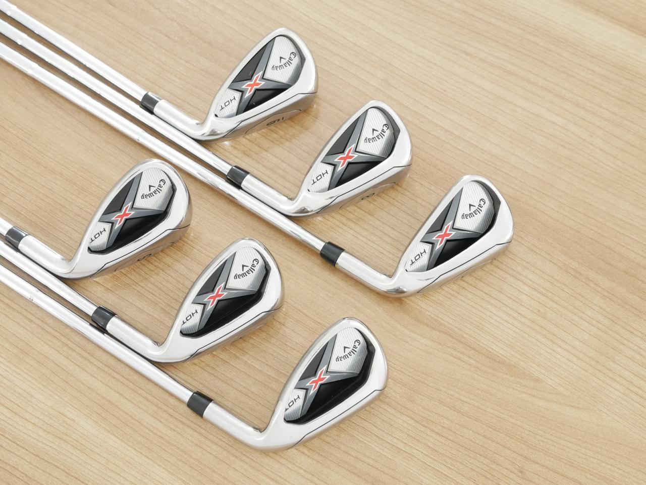 Iron set : Callaway : ชุดเหล็ก Callaway X Hot มีเหล็ก 7-Pw,Aw,Sw (6 ชิ้น) ก้านเหล็ก Flex S