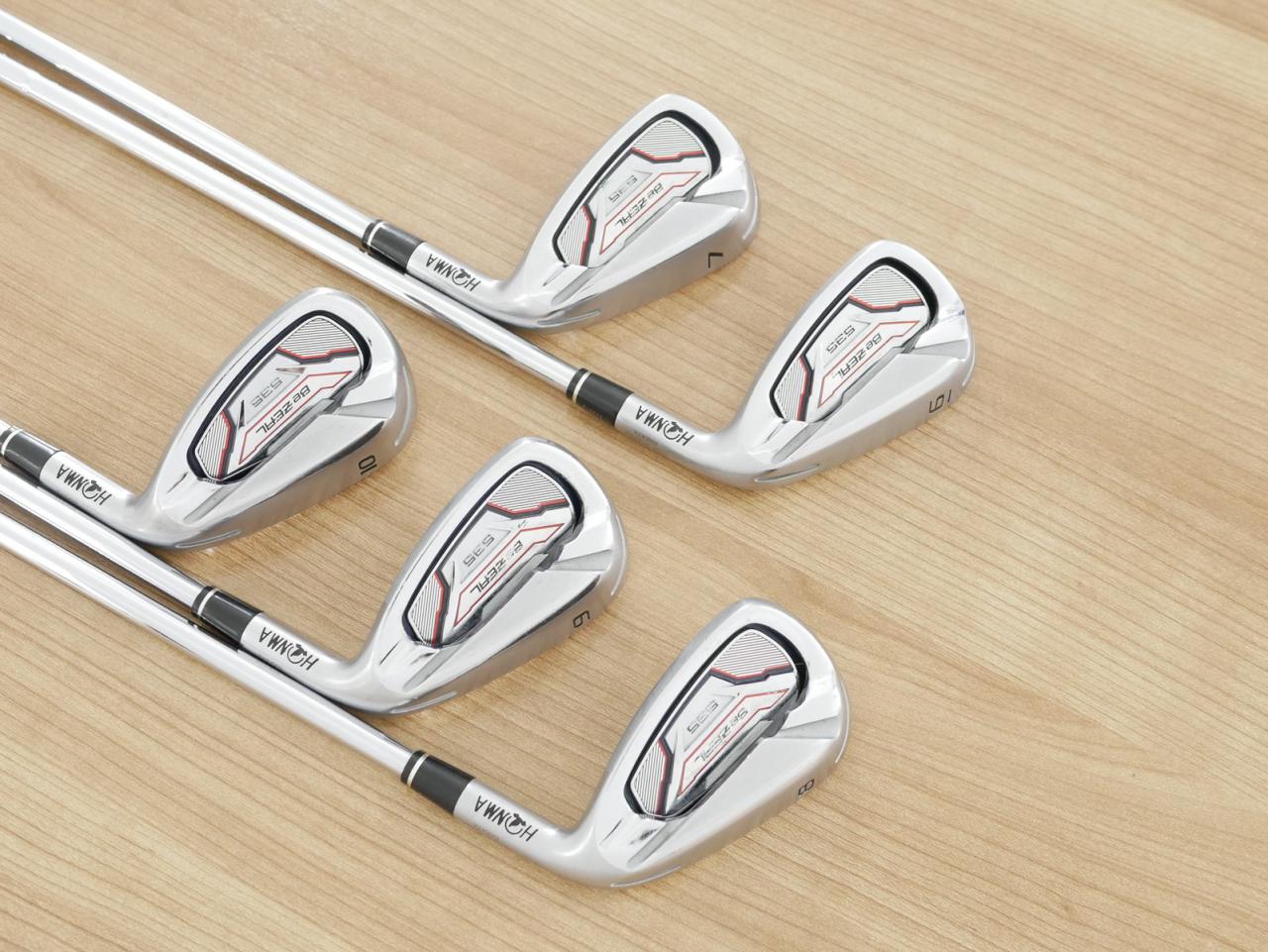 Iron set : Honma : ชุดเหล็ก Honma Bezeal 535 (ปี 2019 รุ่นนี้ใบใหญ่ที่สุดของ Honma) มีเหล็ก 6-10 (5 ชิ้น) ก้านเหล็ก NS Pro 950 Flex R