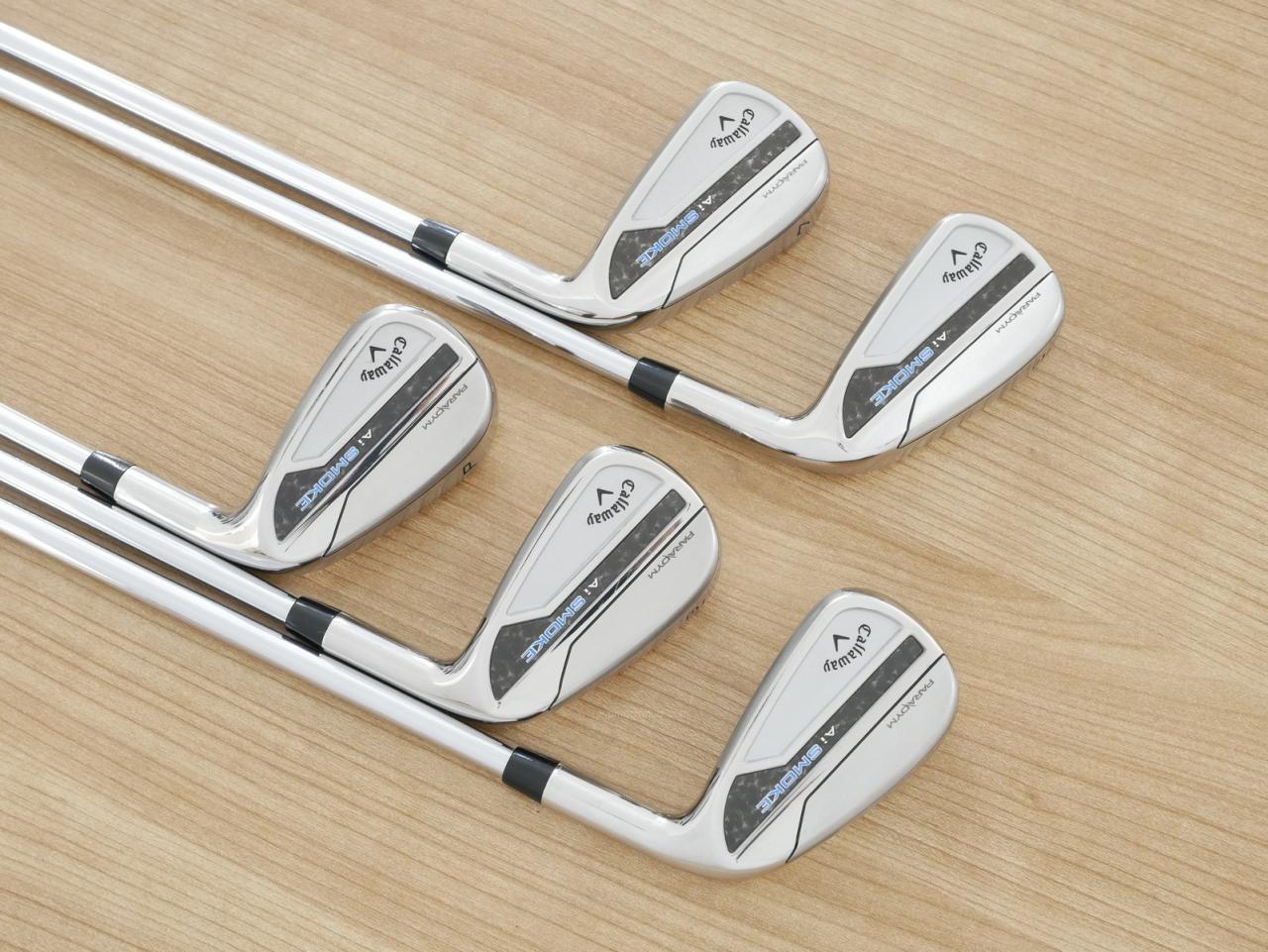 Iron set : Callaway : ชุดเหล็ก Callaway Paradym Ai Smoke (ออกปี 2024 ตีง่ายมาก ไกล Japan Spec.) มีเหล็ก 6-Pw (5 ชิ้น) ก้านเหล็ก NS Pro ZELOS 7 Flex S