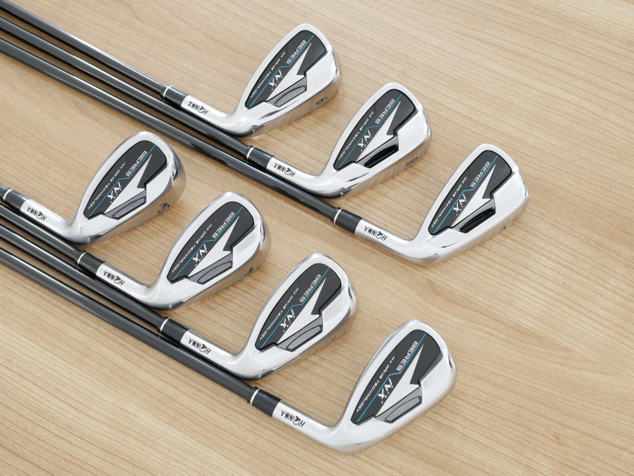 Iron set : Honma : ชุดเหล็ก Honma Beres NX (รุ่นปี 2023) มีเหล็ก 7-11,Aw,Sw (7 ชิ้น) ก้านกราไฟต์ Honma Vizard 45 Flex S