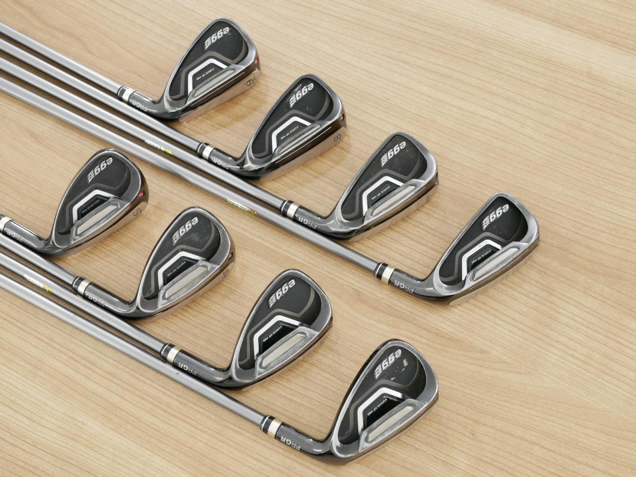 Iron set : PRGR : ชุดเหล็กกระเทย PRGR New Egg Iron (รุ่นปี 2017 ตีง่ายและไกลมาก) มีเหล็ก 6-Pw,Aw,As,Sw (8 ชิ้น) ก้านกราไฟต์ Flex R (M-37)