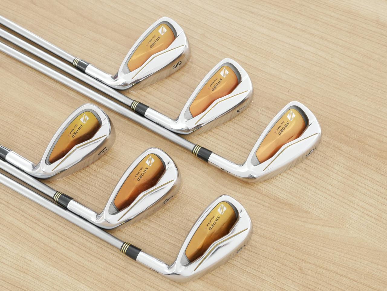 Iron set : Katana : ชุดเหล็ก Katana Sword Izu Max i (หน้าเด้ง) มีเหล็ก 6-Pw,Aw (6 ชิ้น)  ก้านกราไฟต์ Flex SR