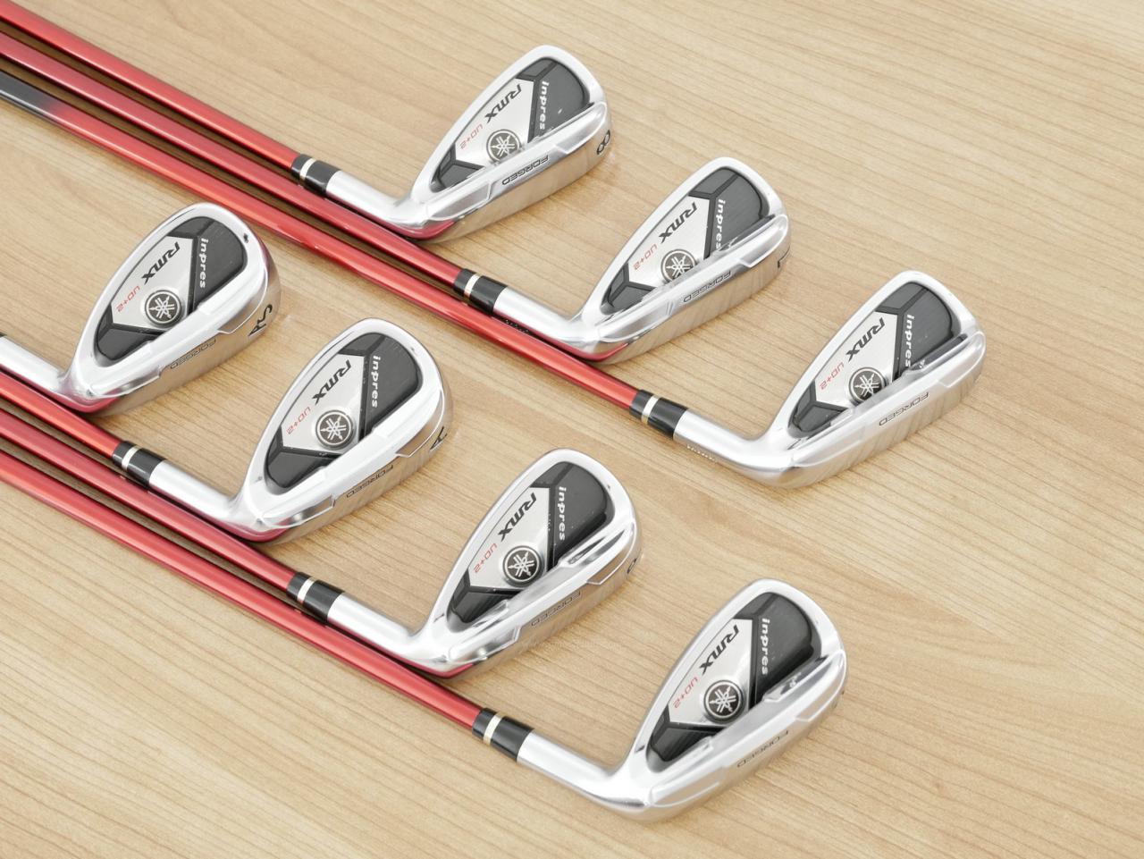 Iron set : Yamaha : ชุดเหล็ก Yamaha Inpres RMX UD+2 (ปี 2017 ตีไกลที่สุด ไกลกว่าเหล็กทั่วไป 2 เบอร์) มีเหล็ก 6-Pw,Aw,As (7 ชิ้น) ก้านกราไฟต์ Mitsubishi Bassara i50xct Flex R