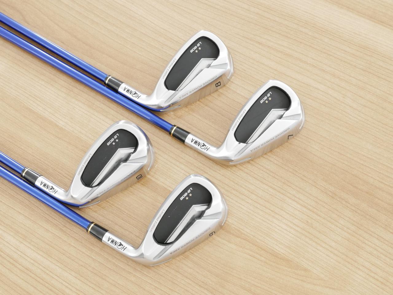 Iron set : Honma : ชุดเหล็ก Honma LB-808 Limited Edition (ปี 2018 ใบใหญ่ หน้าเด้ง ตีง่ายมาก) มีเหล็ก 7-10 (4 ชิ้น) ก้านกราไฟต์ Honma LB-2000 AQ8 Flex SR (2 ดาว)
