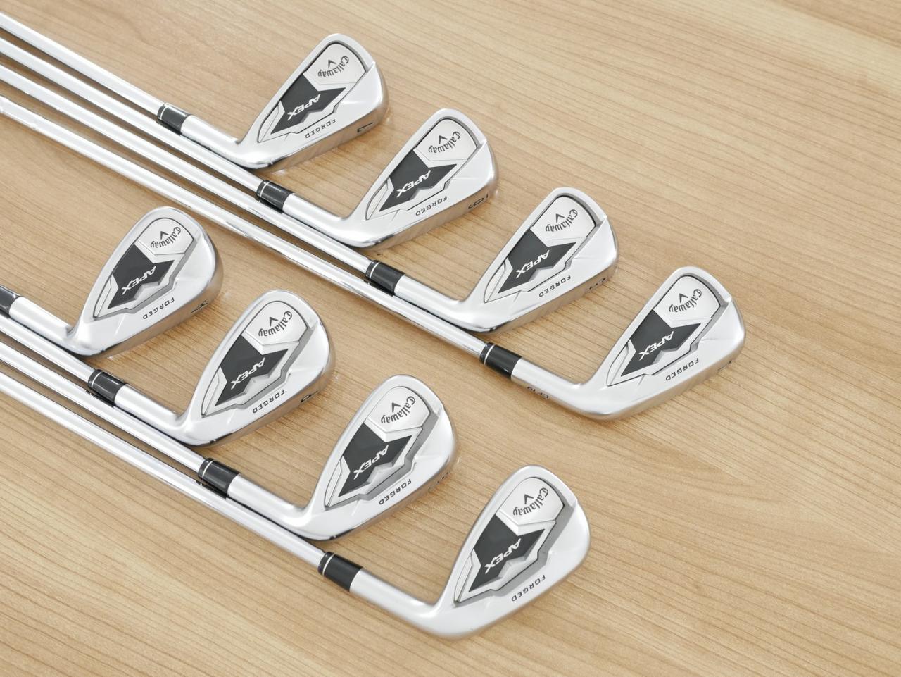 Iron set : Callaway : ชุดเหล็ก Callaway APEX Forged (ออกปี 2019) มีเหล็ก 4-Pw,Aw (8 ชิ้น) ก้านเหล็ก True Temper Elevate 95 VSS Flex R