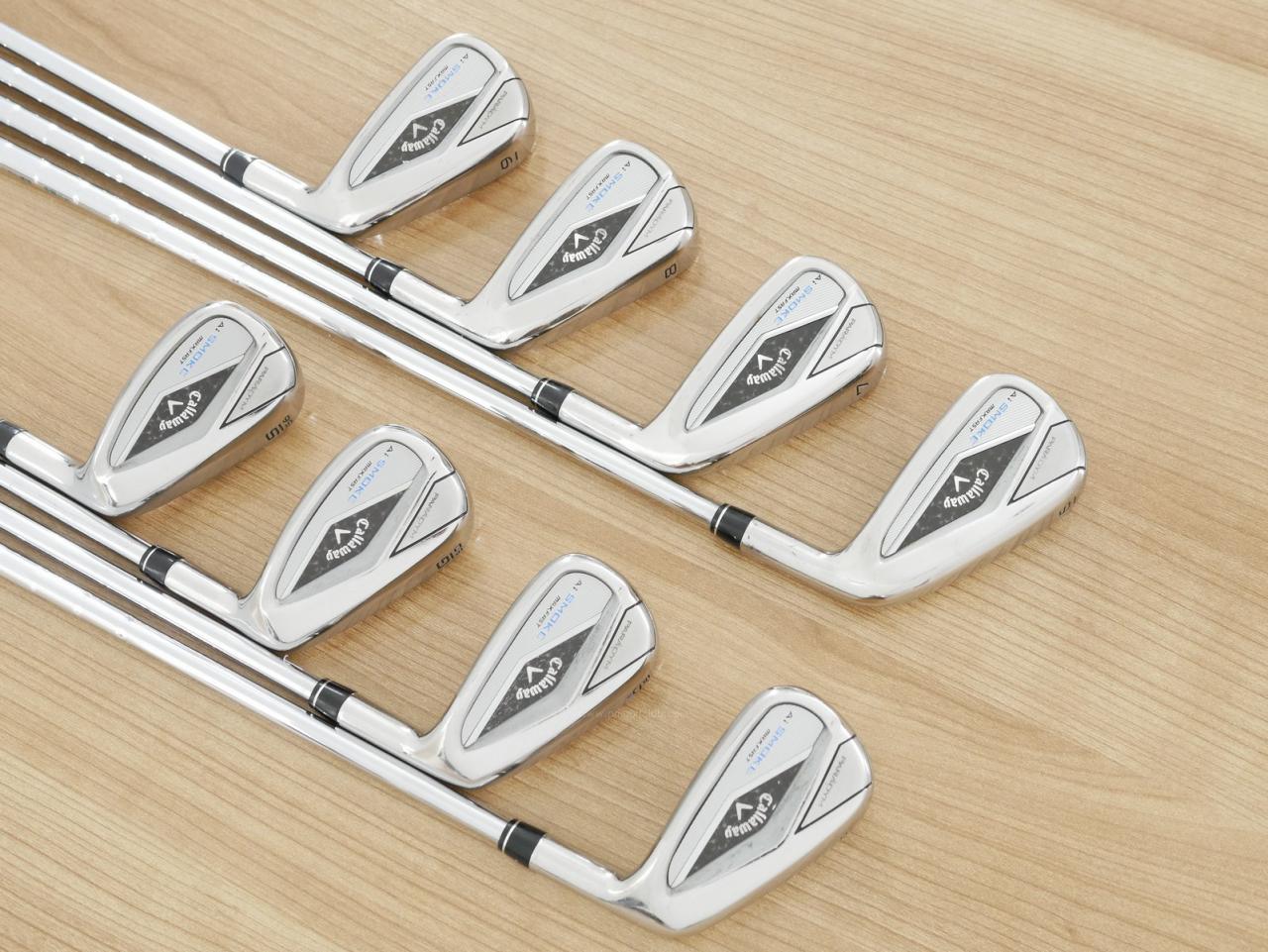 Iron set : Callaway : ชุดเหล็ก Callaway Paradym Ai Smoke Max Fast (ออกปี 2024 ตีง่ายมาก ไกล Japan Spec.) มีเหล็ก 6-Pw,Aw,Gw,Sw (8 ชิ้น) ก้านเหล็ก NS Pro 850 NEO Flex S