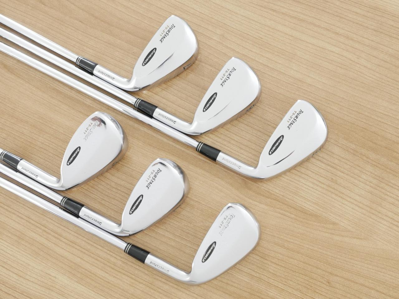 Iron set : Tourstage : ชุดเหล็ก Tourstage TS-211 Airmuscle มีเหล็ก 5-Pw (6 ชิ้น) ก้านเหล็ก NS Pro 950 Flex R