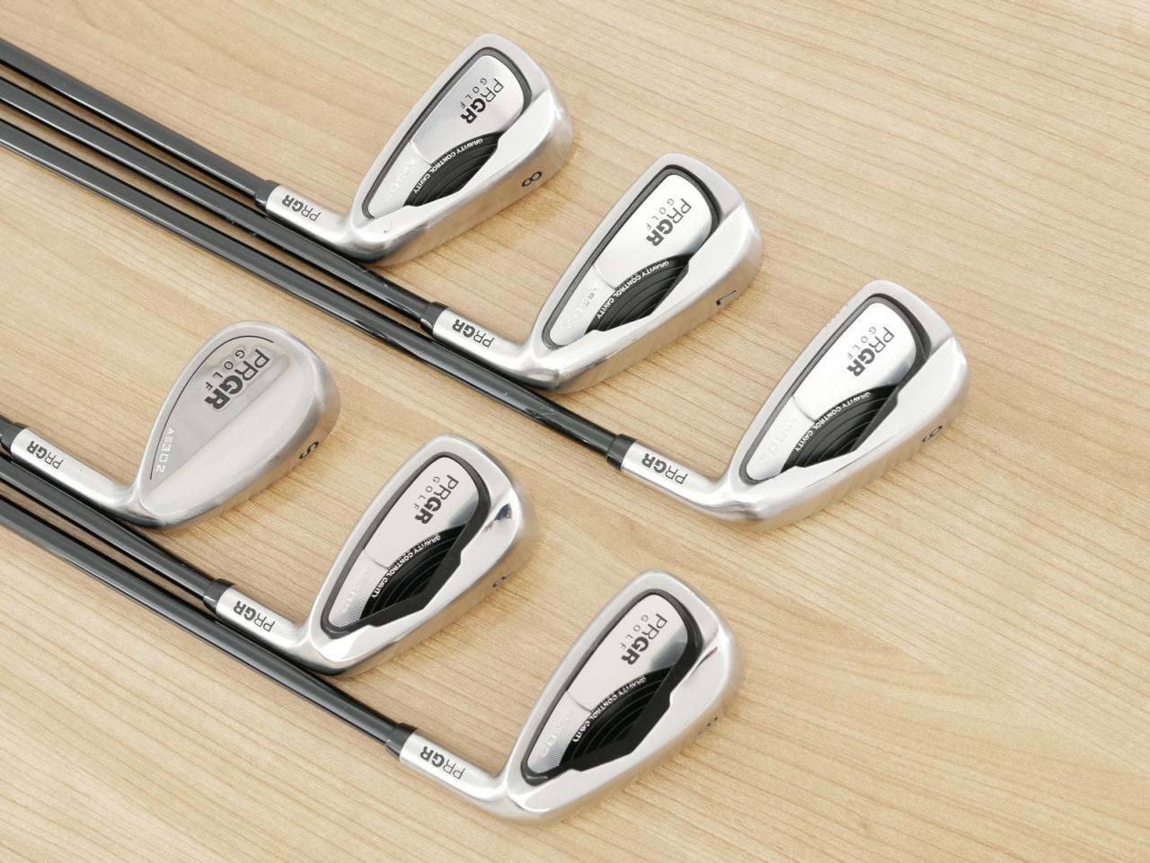 Iron set : PRGR : ชุดเหล็ก PRGR AS302 (ใบใหญ่ ตีง่าย) มีเหล็ก 6-Pw,Sw (6 ชิ้น) ก้านกราไฟต์ Flex R