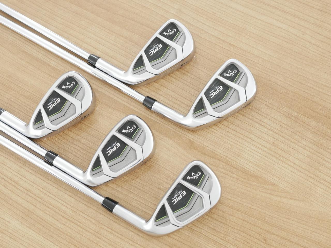 Iron set : Callaway : ชุดเหล็ก Callaway EPIC Star (ปี 2018 หน้าเด้ง โกงองศา ตีไกลมากๆ) มีเหล็ก 6-Pw (5 ชิ้น) ก้านเหล็ก NS Pro Zelos 7 Flex S