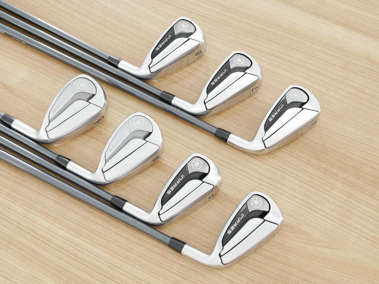 Iron set : Yamaha : ชุดเหล็ก Yamaha Inpres DriveStar Type D (รุ่นล่าสุด ออกปี 2024 ตีไกลที่สุด ไกลกว่าเหล็กทั่วไป 2 เบอร์ หน้าเด้งมากๆ) มีเหล็ก 6-Pw,Aw,As (7 ชิ้น) ก้านกราไฟต์ Fujikura Speeder NX M-425i Flex SR