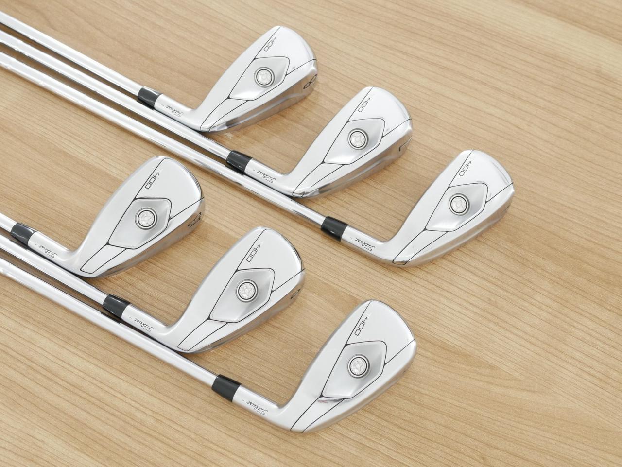 Iron set : Titleist : ชุดเหล็ก Titleist T400 (รุ่นล่าสุด ออกปี 2023 ตีง่ายที่สุด ไกลที่สุด) มีเหล็ก 6-Pw,43 (6 ชิ้น) ก้านเหล็ก NS Pro 880 AMC Flex S