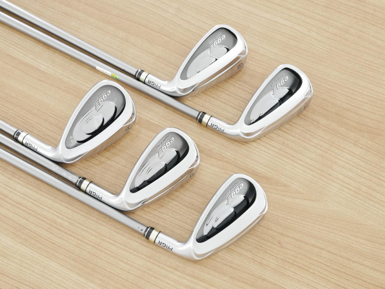 Iron set : PRGR : ชุดเหล็กกระเทย PRGR Egg PC (รุ่นปี 2019 ตีง่ายและไกลมากๆ โกงสุดๆ) มีเหล็ก 7-Pw,Aw (5 ชิ้น) ก้านกราไฟต์ M-37 Flex R