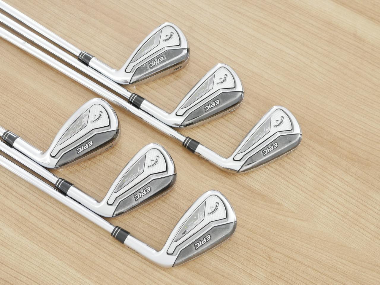 Iron set : Callaway : ชุดเหล็ก Callaway EPIC Forged Star (รุ่นท้อปสุด ปี 2020 ตีไกลกว่าปกติ 2 เบอร์) มีเหล็ก 6-Pw,Aw (6 ชิ้น) ก้านเหล็ก NS Pro 950 NEO Flex S