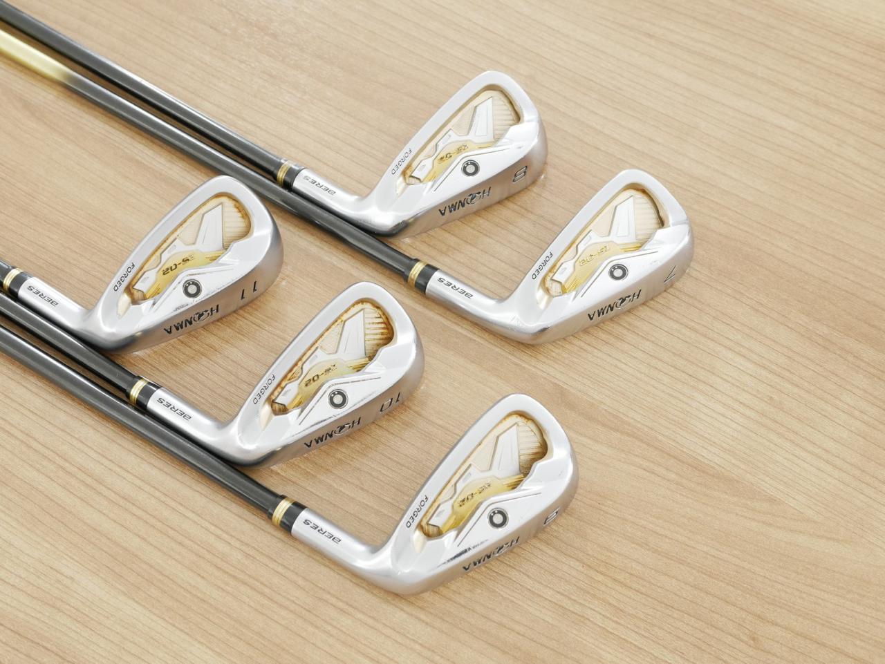 Iron set : Honma : ชุดเหล็ก Honma Beres IS-02 (หน้าเด้ง Forged) มีเหล็ก 7-11 (5 ชิ้น เทียบเท่า 6-Pw) ก้าน ARMRQ 6 (49) Flex R (2 ดาว)